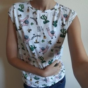 🌸 3 for $20 Sleeveless Alpaca Graphic Tee